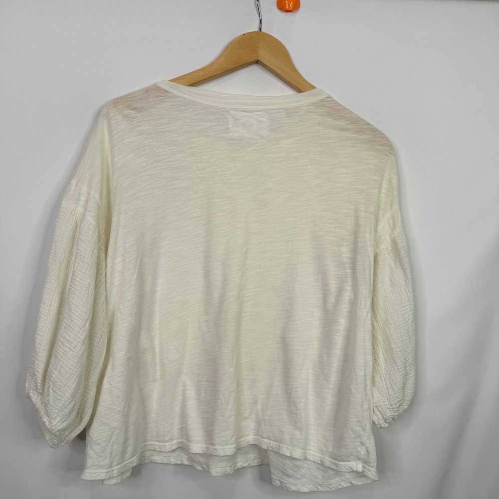 Anthropologie Velvet by Graham Margot Puffy Gauze Sleeve Top S - Picture 8 of 10